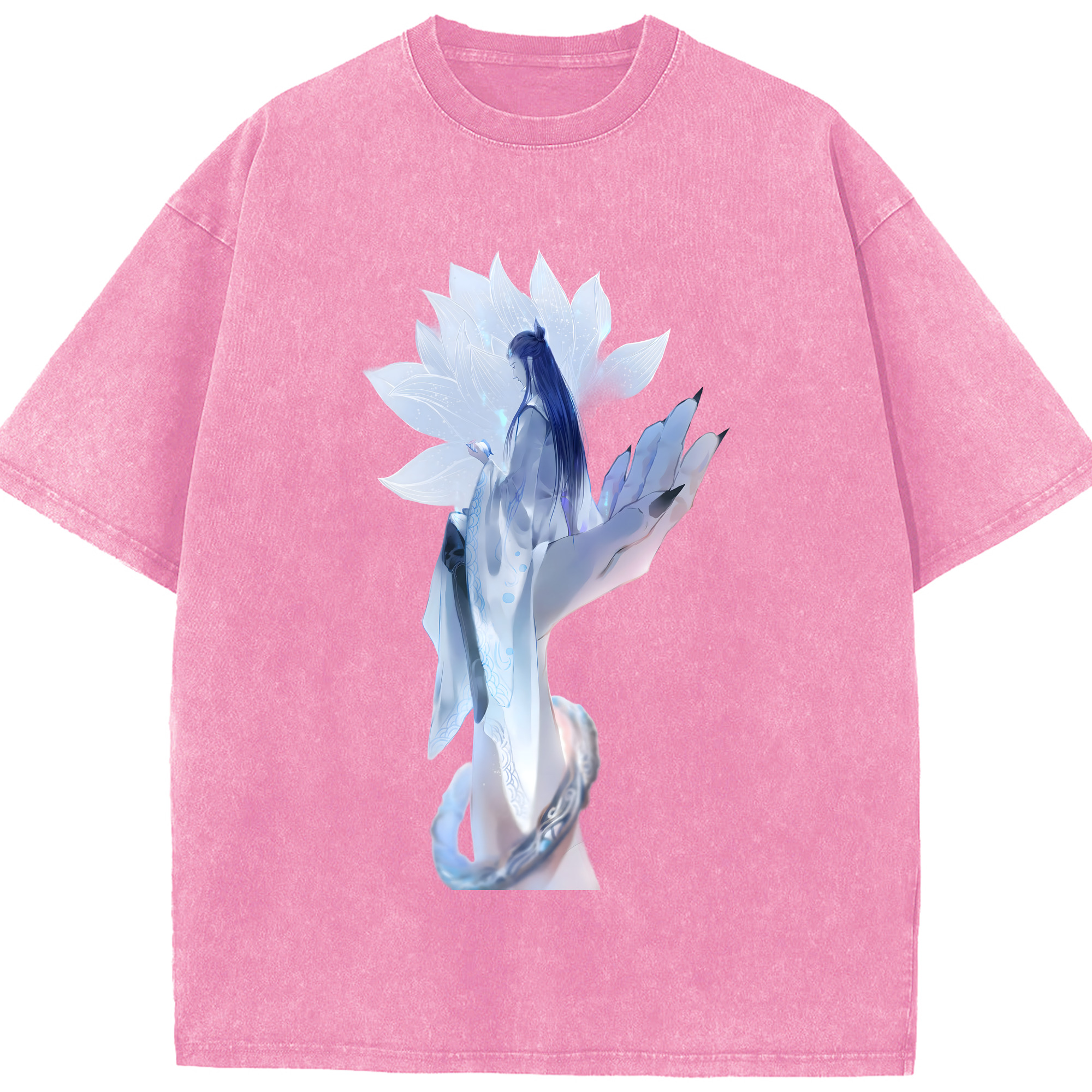 （画像用） Ne Zha 2 ナタ 魔童の大暴れ 綿100% ヴィンテージ風 半袖Tシャツ（フロントプリント）